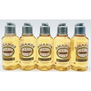NEW, L'OCCITANE Amande Almond Shower Oil Bottles - Golden Yellow